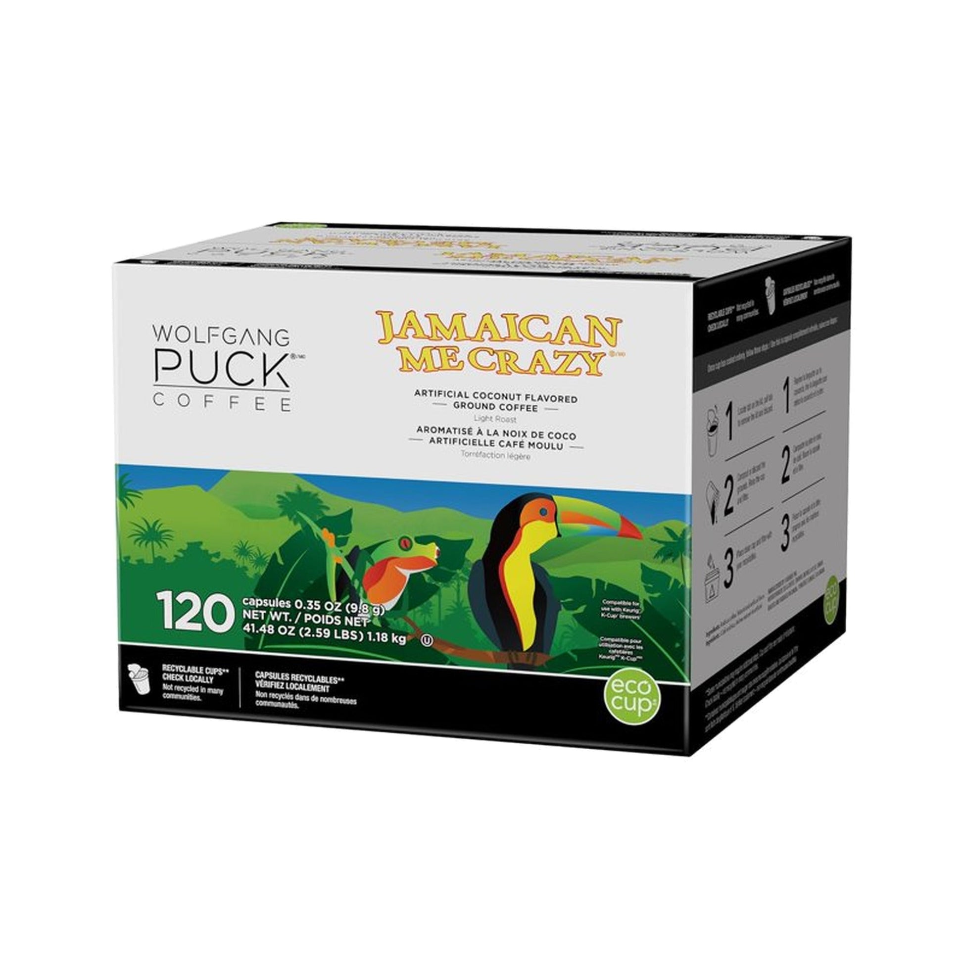 Wolfgang Puck Jamaican Me Crazy (120 Count), three-quarter angled view
